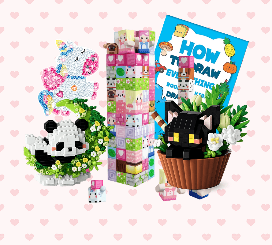 Cute building block set for young children